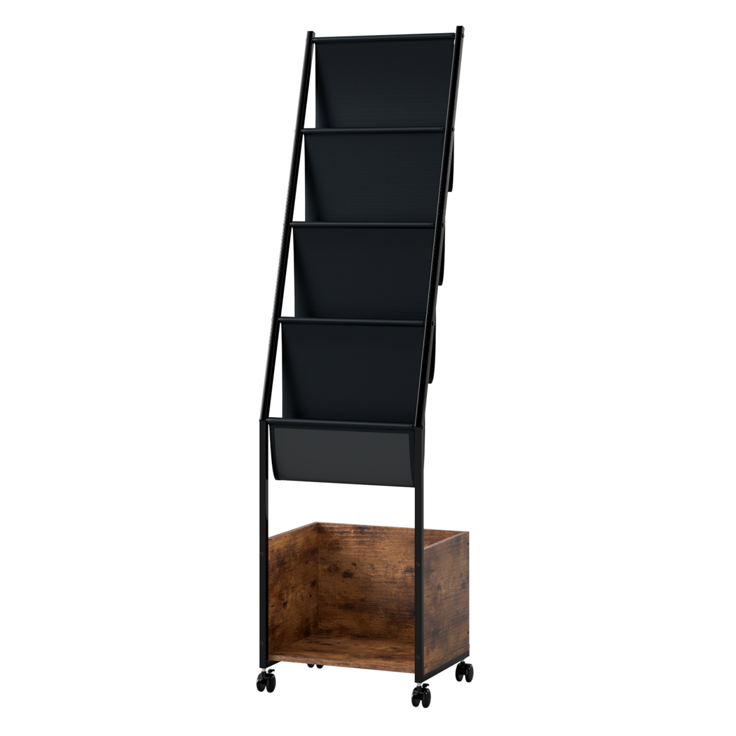 Levede 4-Tier Record Player Stand Storage Rack Holder Up to 100 Albums Magazine-2050056774698012681
