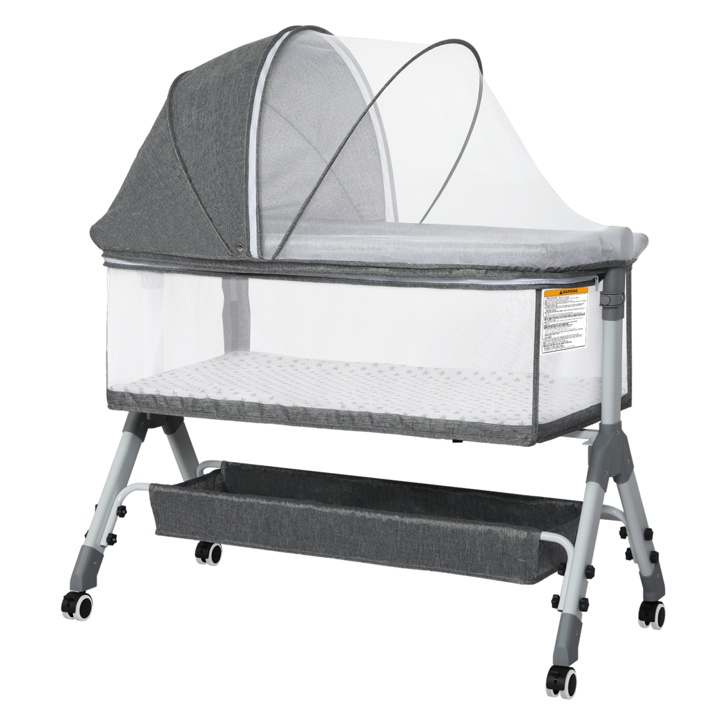 Bopeep Baby Cot Bed Crib Newborn Co-Sleeper Bassinet Safety Adjustable Bedside-2050056762865881097