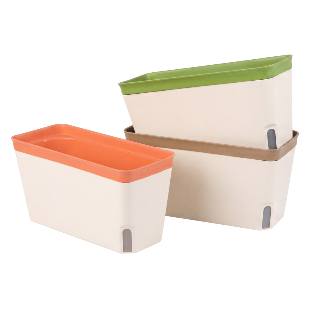 Toque Self Watering Plant Pots 3 Pcs Indoor Planter Box Vegetable Flower Garden-2050059015978881032