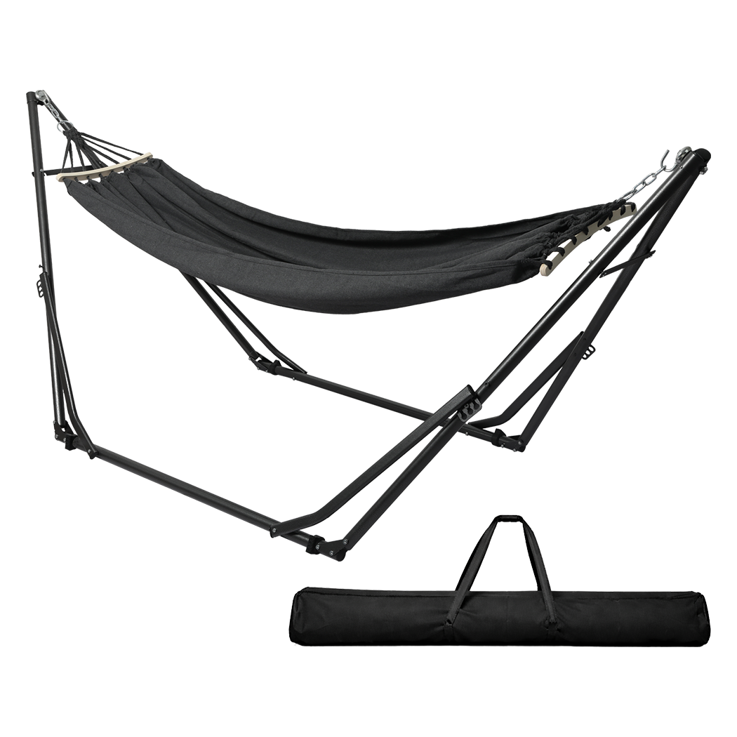 Mountview Foldable Hammock Hanging Chair with Stand Portable 3 Gear Adjustable-2065254296538189832