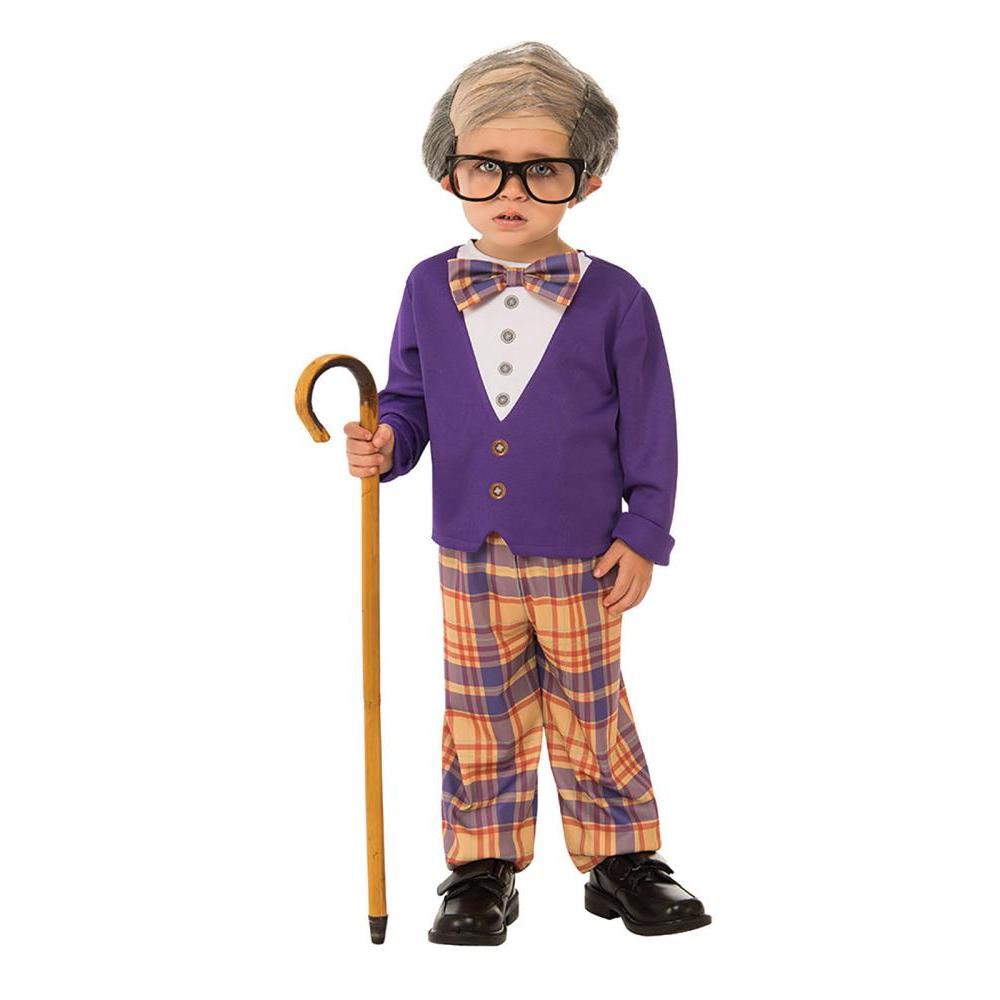 Rubie’s Old Man Grandpa Costume for Kids – Top, Slacks &amp; Wig, Multi Colour