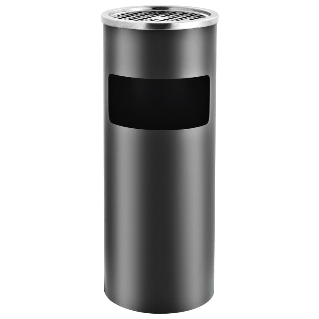 Ashtray Dustbin Bin Hotel 30L Steel Grey Outdoor Commercial Waste Bin Stand