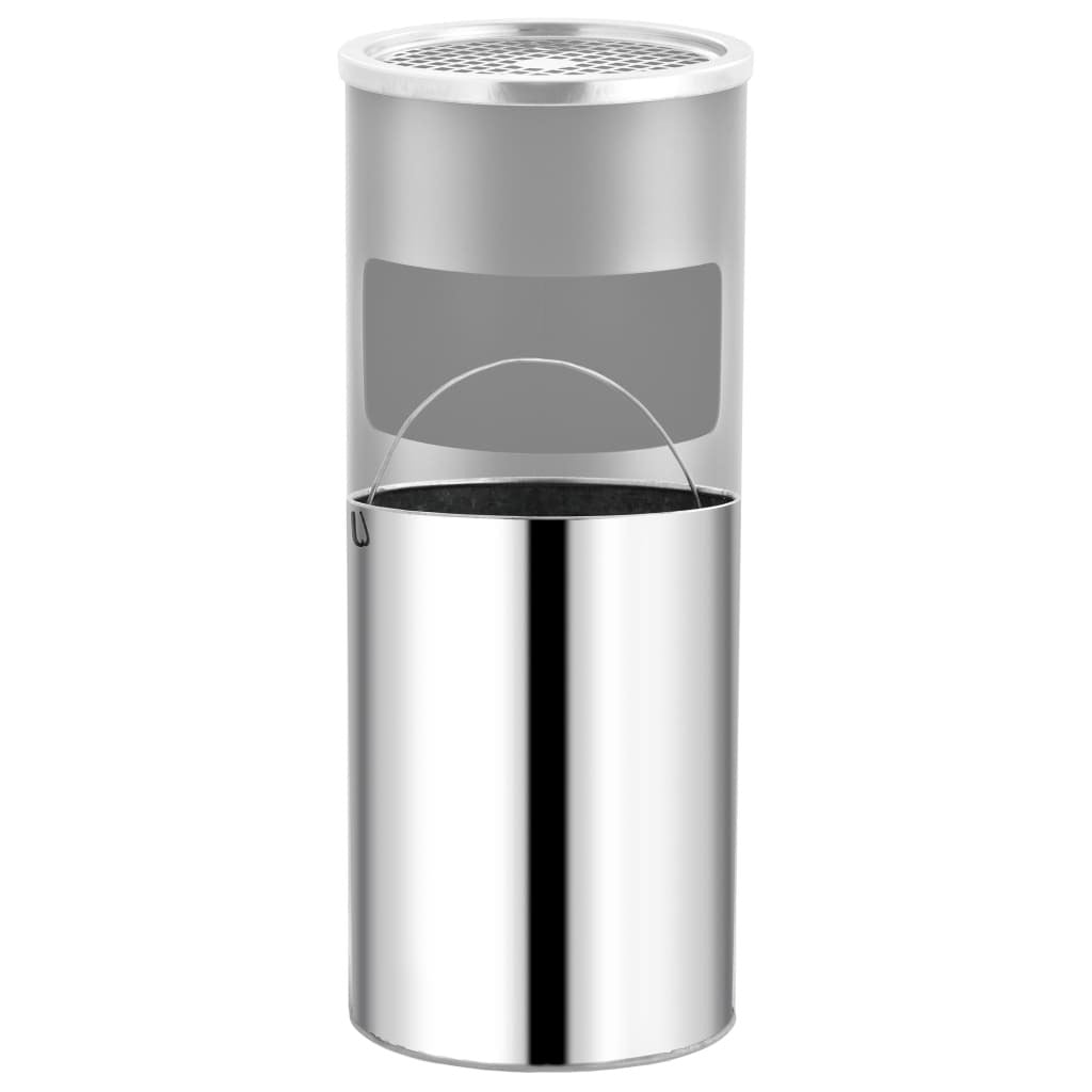 Ashtray Dustbin Bin Hotel 30L Steel Grey Outdoor Commercial Waste Bin Stand