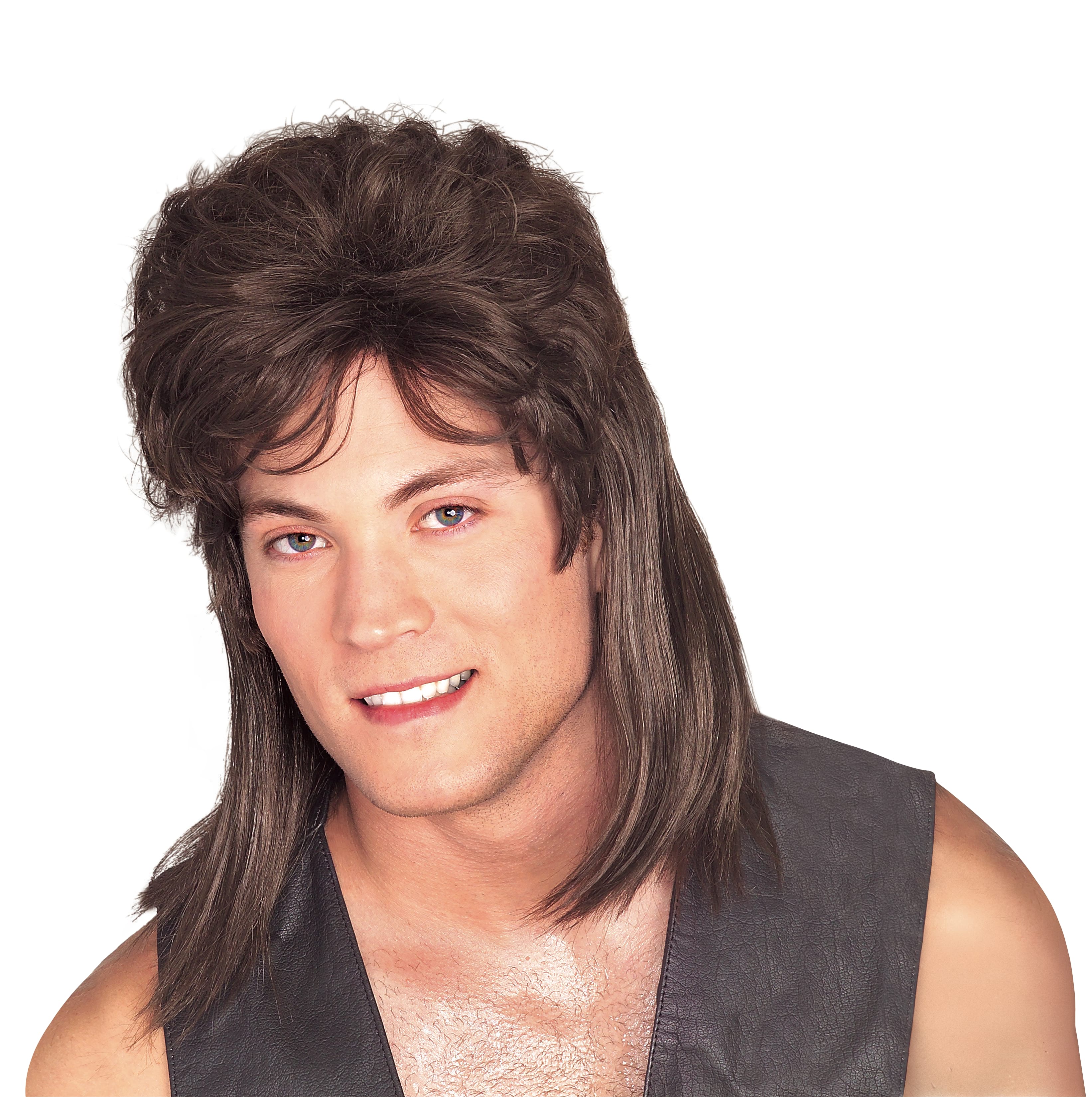 Rubie's 1980s Brown Mullet Wig for Adults – Costume Accessory Colour