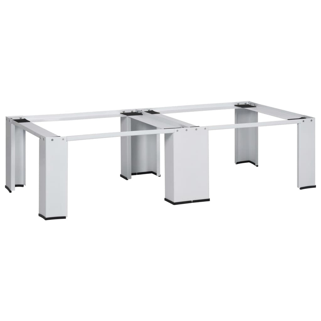 Double Washing and Drying Machine Pedestal White
