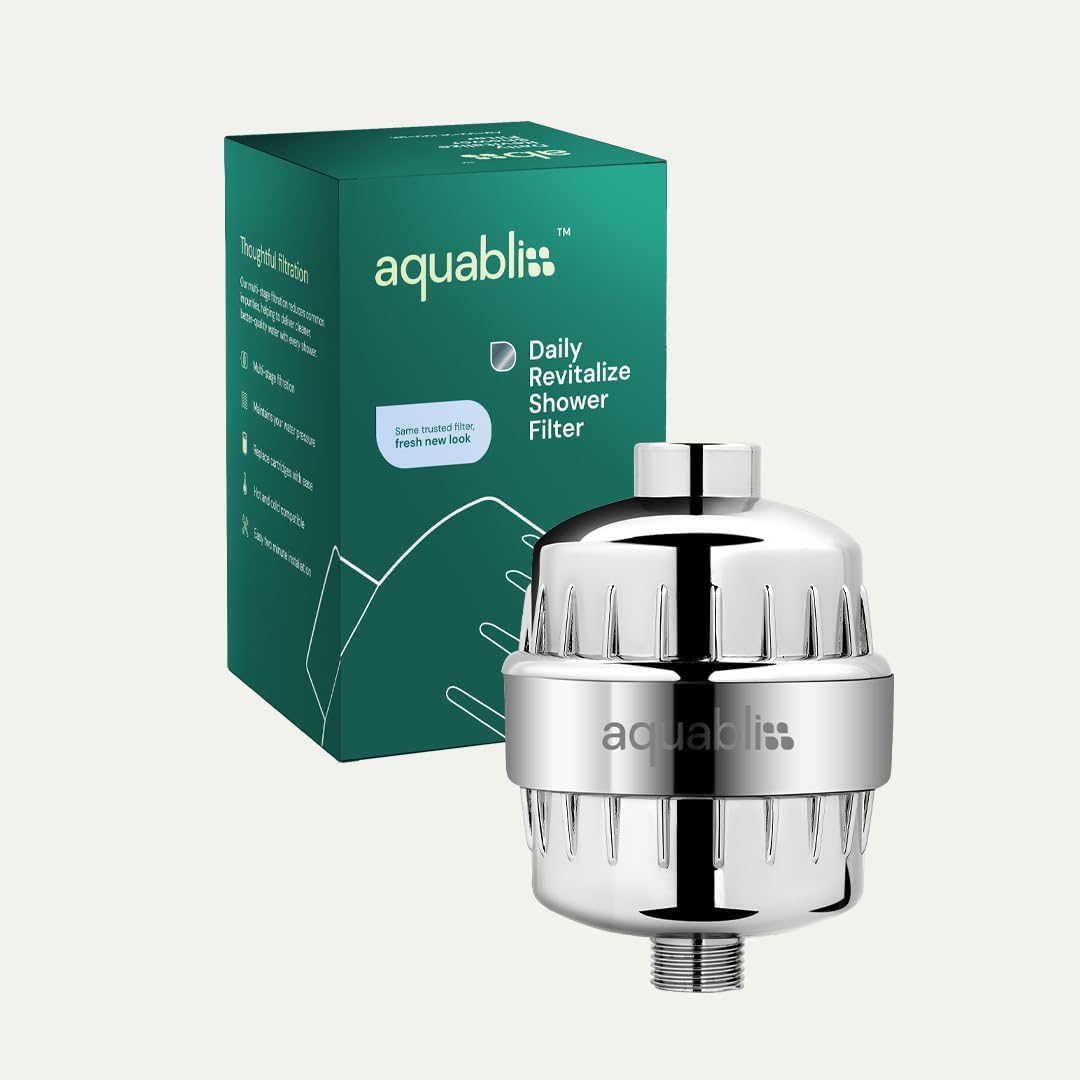 AquaBliss High Output Revitalizing Shower Filter for Hard Water Chrome