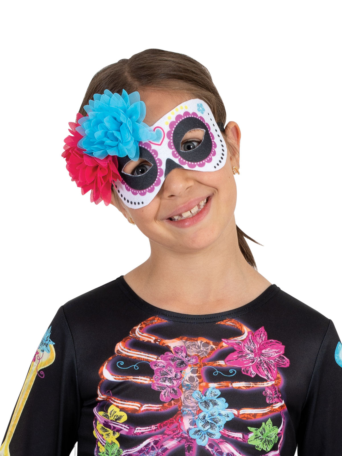 Skeleton Girl Neon Costume, Child