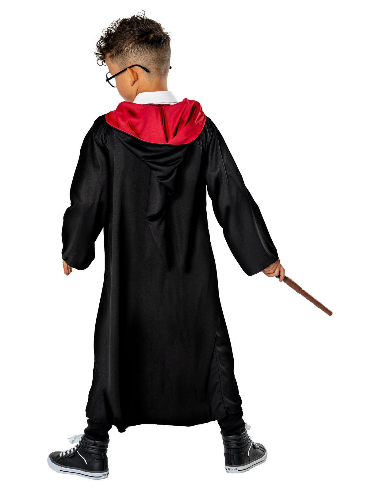 Harry Potter Deluxe Costume Set with Robe Wand Glasses Official Licensed – Black Colour