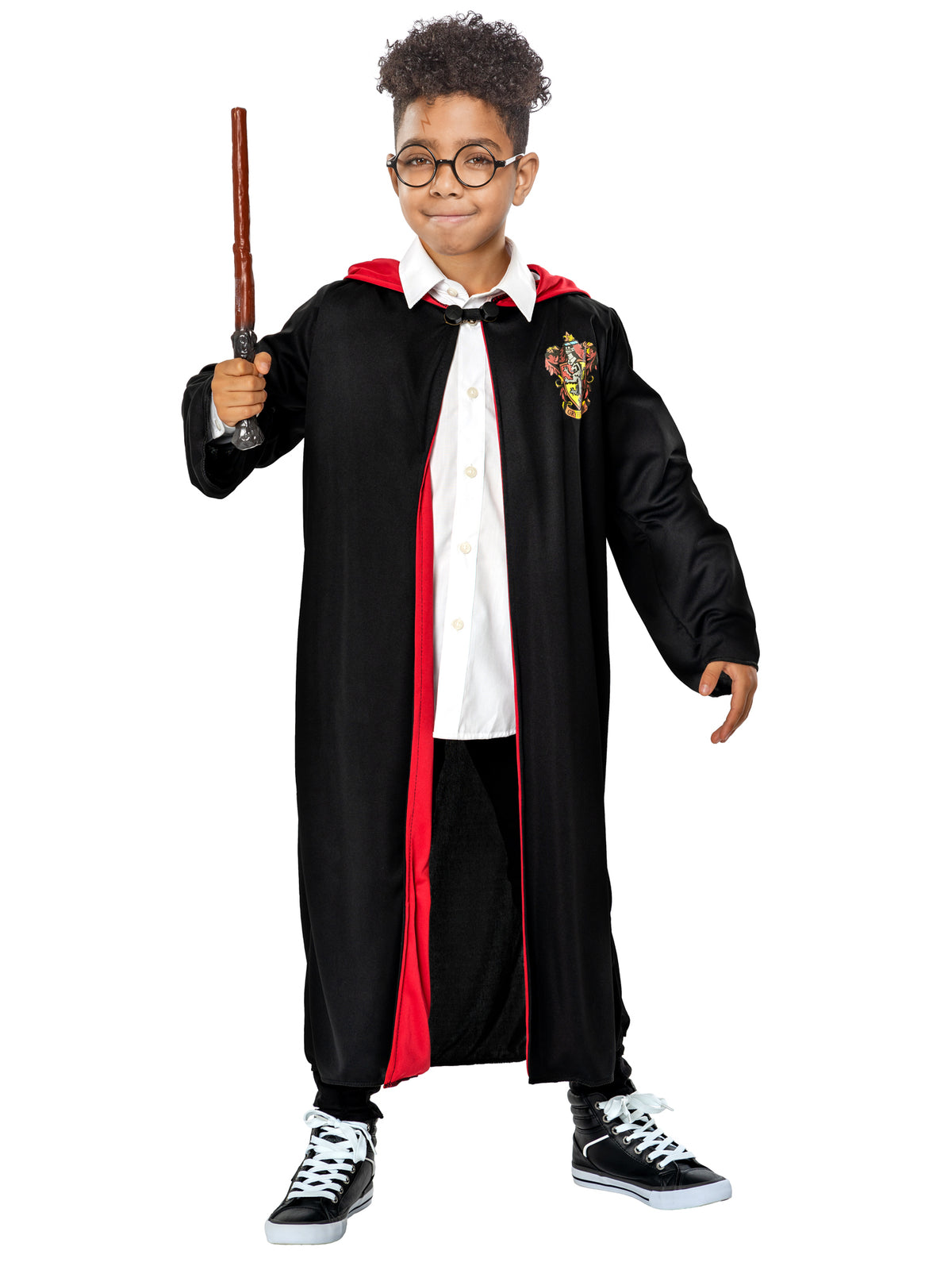 Harry Potter Deluxe Costume Set with Robe Wand Glasses Official Licensed – Black Colour