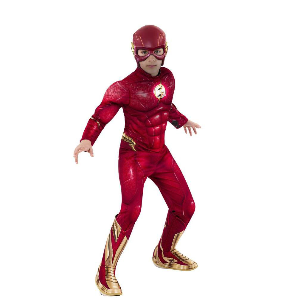 The Flash Costume for Kids Deluxe 2023 Movie Suit with Mask and Boot Tops