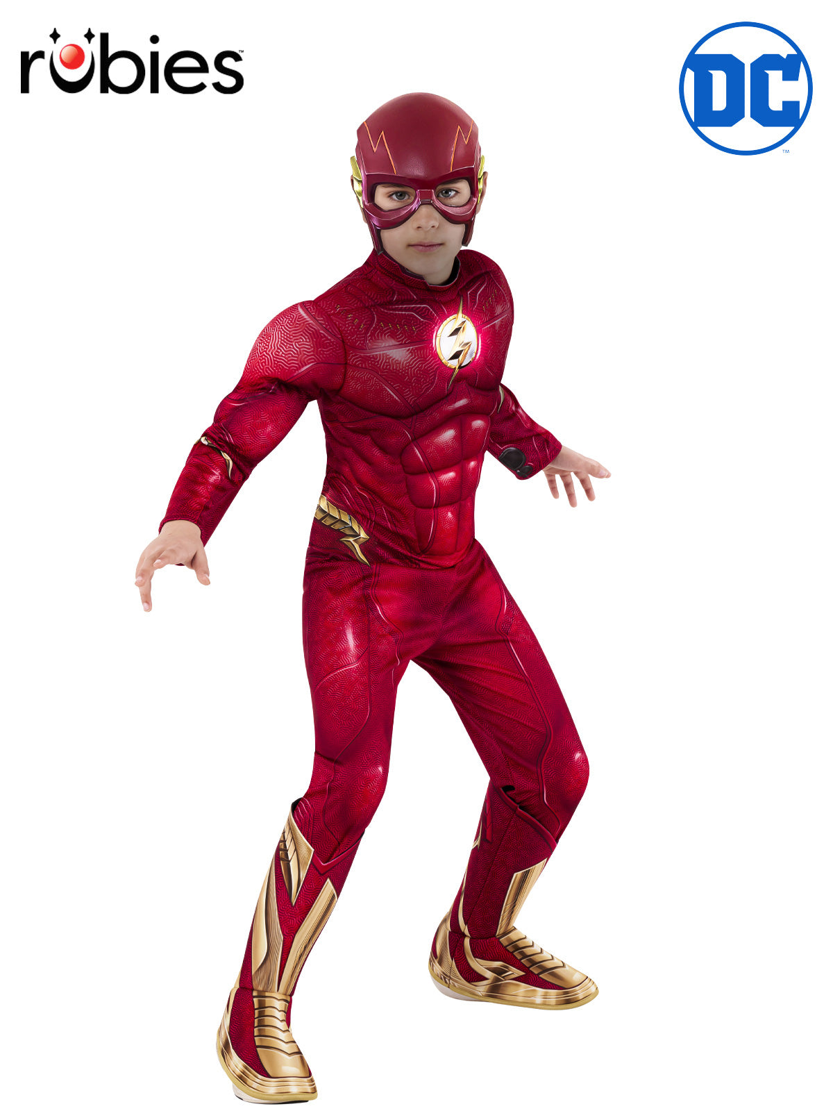 The Flash Costume for Kids Deluxe 2023 Movie Suit with Mask and Boot Tops