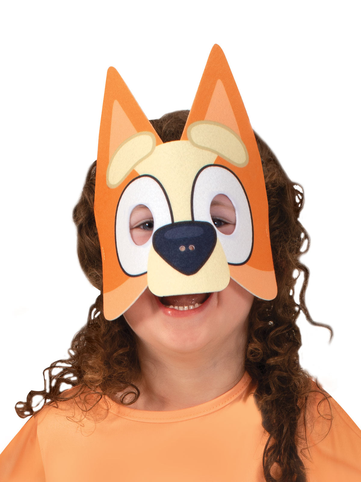 Bingo Costume for Kids Official Bluey Red Heeler Jumpsuit with Mask Orange Colour