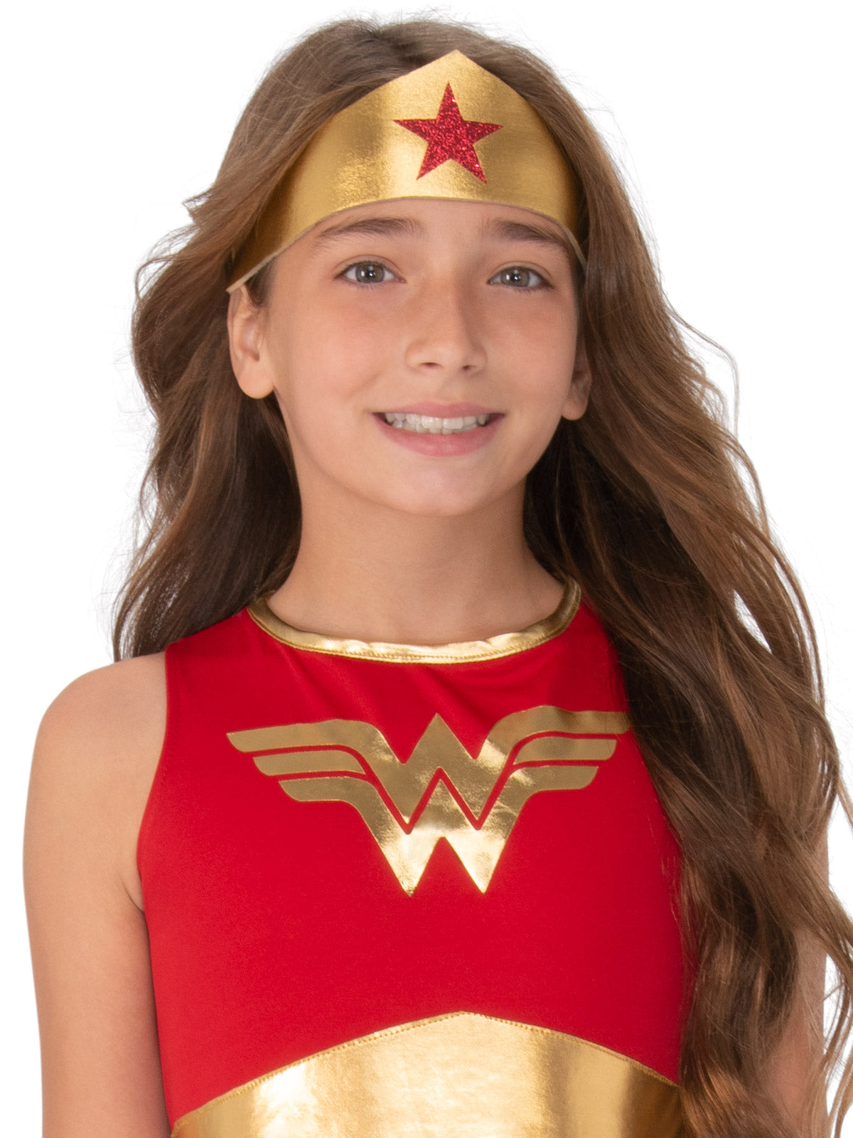 Wonder Woman Tutu Dress Costume for Kids with Tiara and Gauntlets