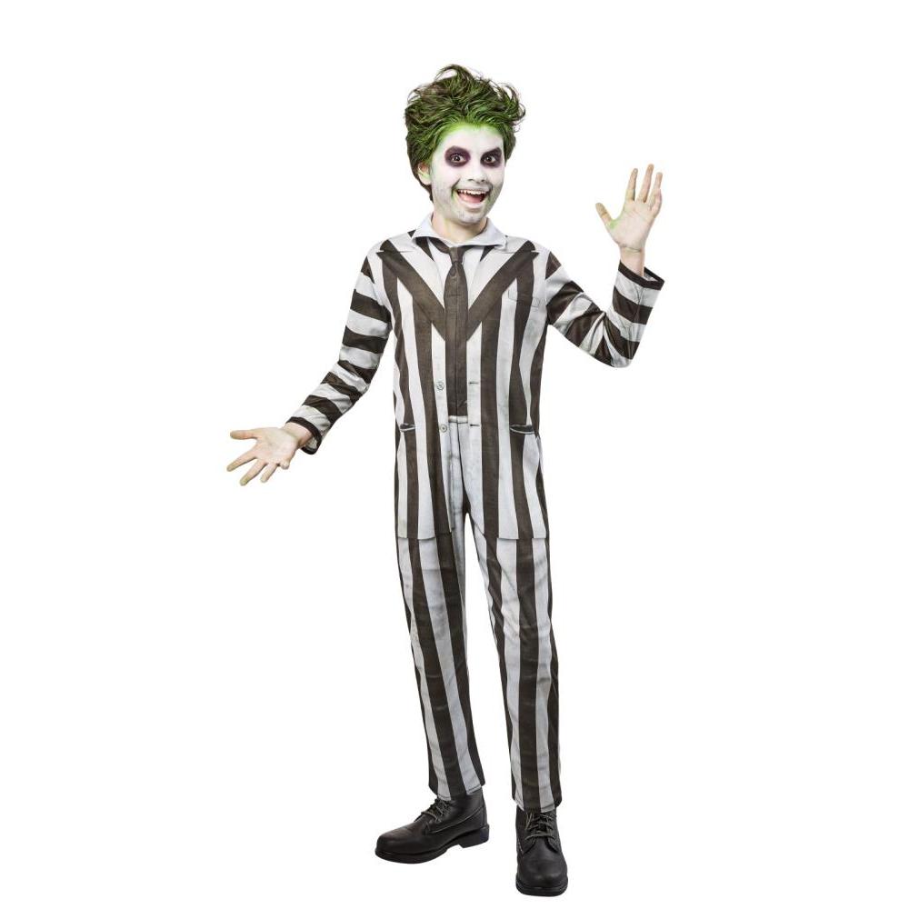 Beetlejuice 2 Child Costume Jumpsuit with Tie and Collar for Halloween