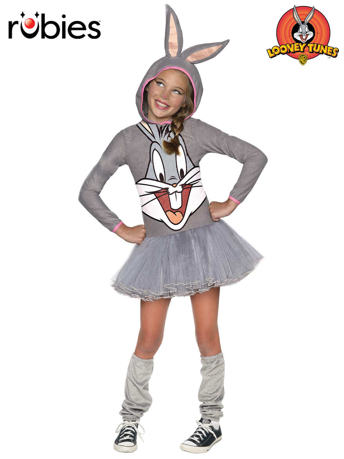 Bugs Bunny Girls Hooded Costume Child