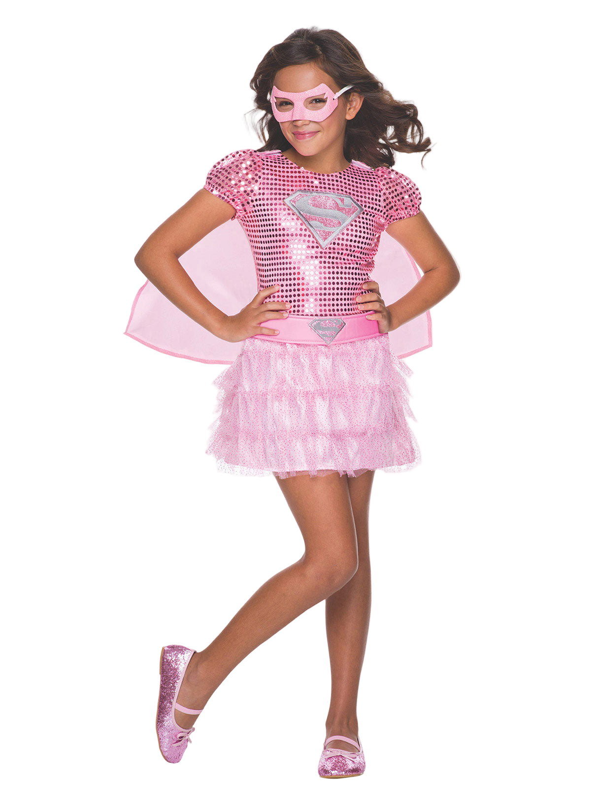 SUPERGIRL PINK SEQUIN COSTUME CHILD