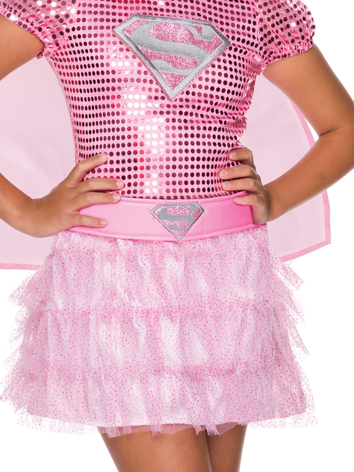 SUPERGIRL PINK SEQUIN COSTUME CHILD