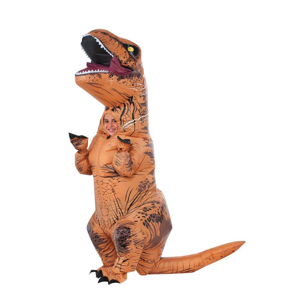 T-Rex Inflatable Costume for Kids Jurassic World Dinosaur Suit with Fan