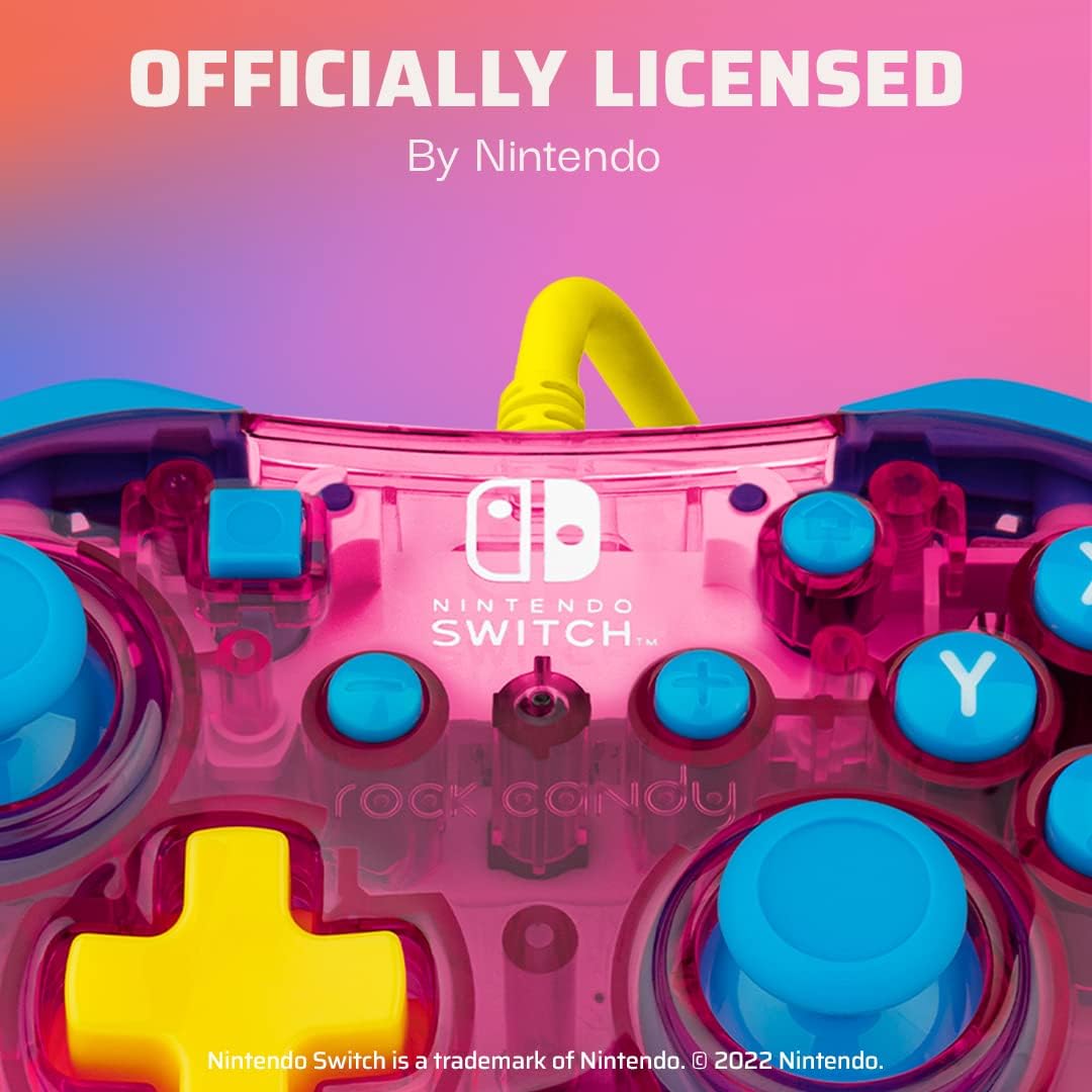 Nintendo Switch Rock Candy Wired Controller – Peach Pink