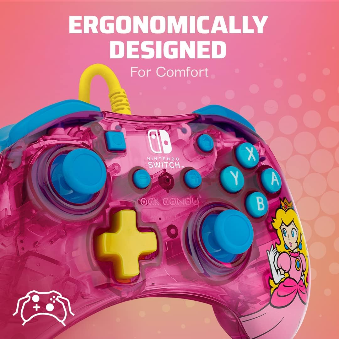 Nintendo Switch Rock Candy Wired Controller – Peach Pink