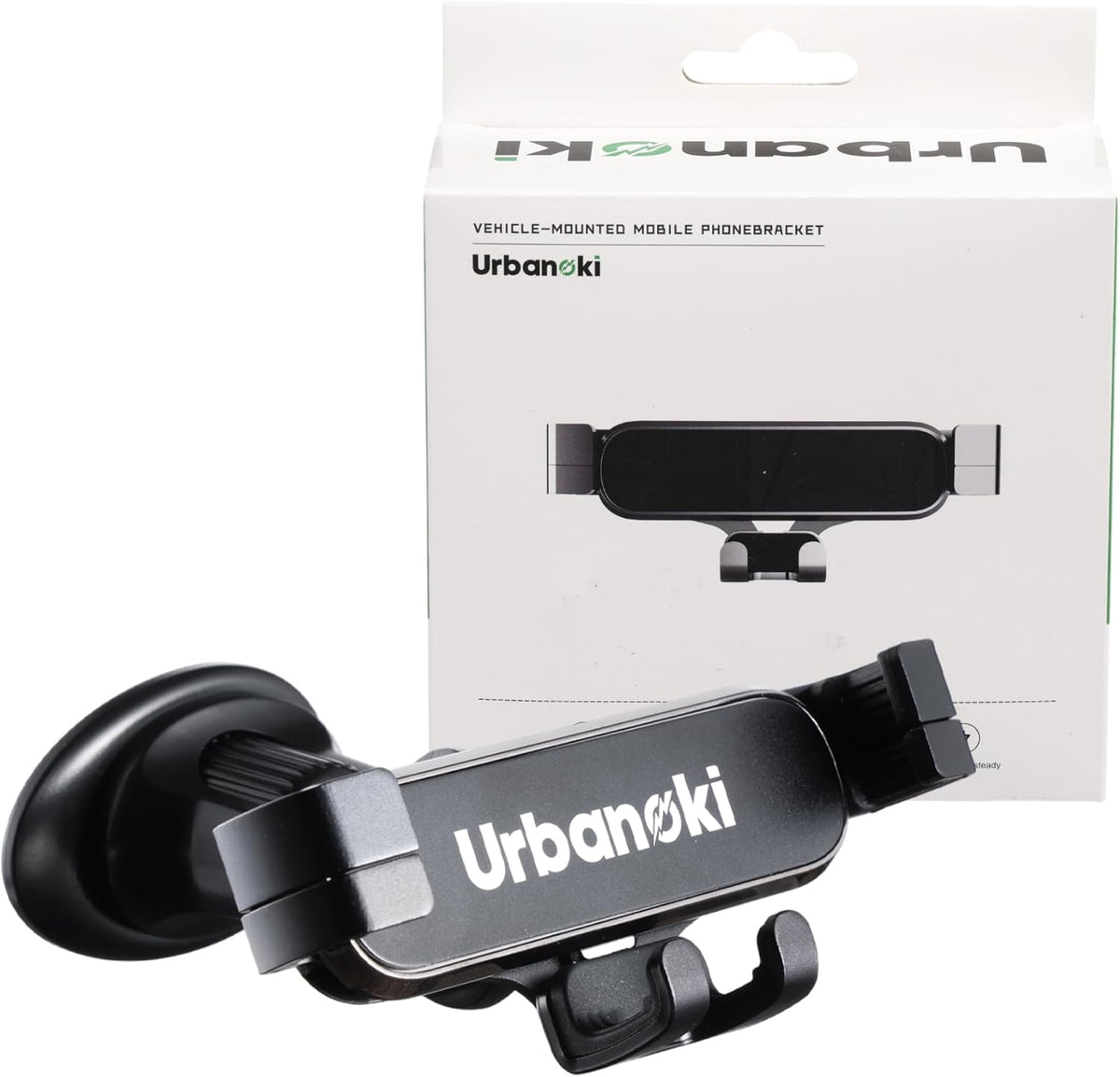 Urbanoki Air Vent Car Phone Holder Mount Strong Grip for Smartphones - Black