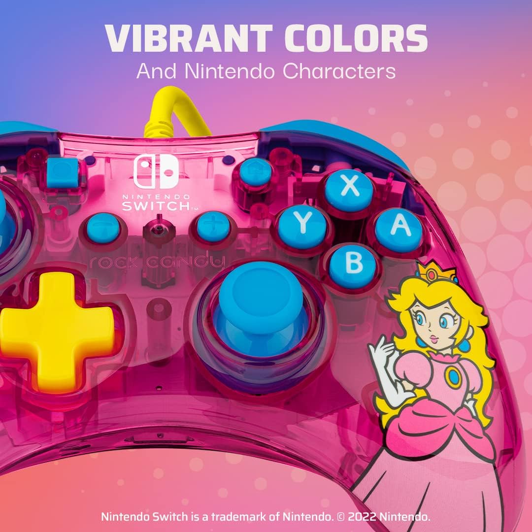 Nintendo Switch Rock Candy Wired Controller – Peach Pink