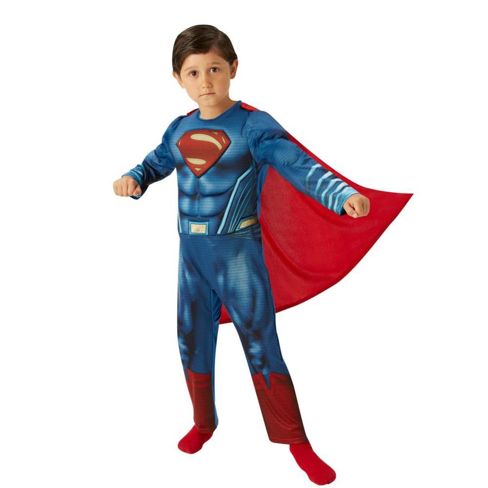 Superman Costume for Kids Deluxe Muscle Chest DC Comics Cape Suit