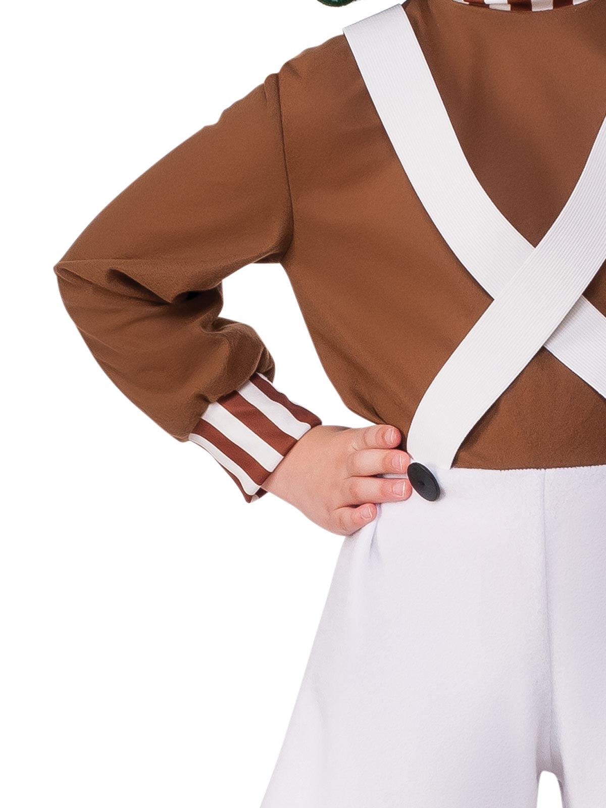 Willy Wonka Oompa Loompa Costume for Kids – Official Licensed Jumpsuit with Pantaloons, Brown Colour