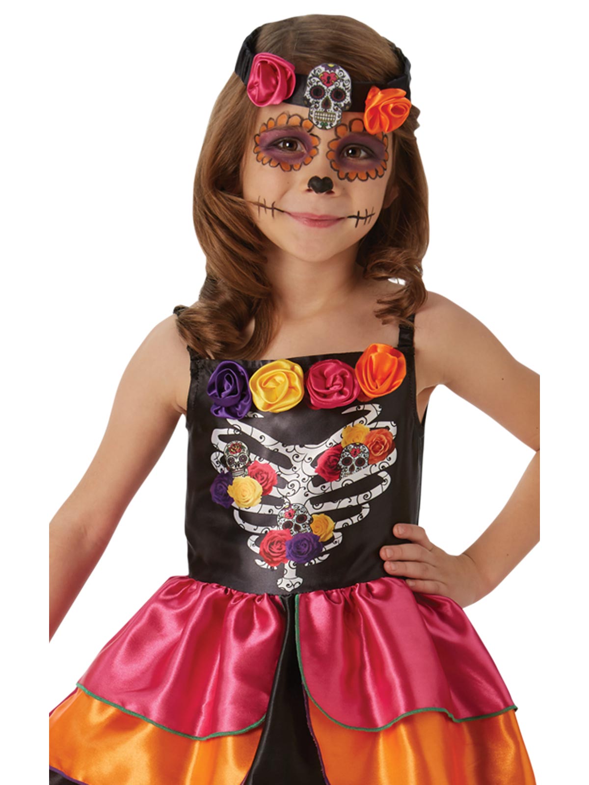Sugar Skull Day Of The Dead Costume Child