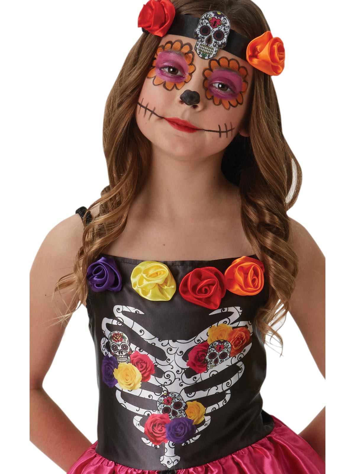 Sugar Skull Day Of The Dead Costume Child