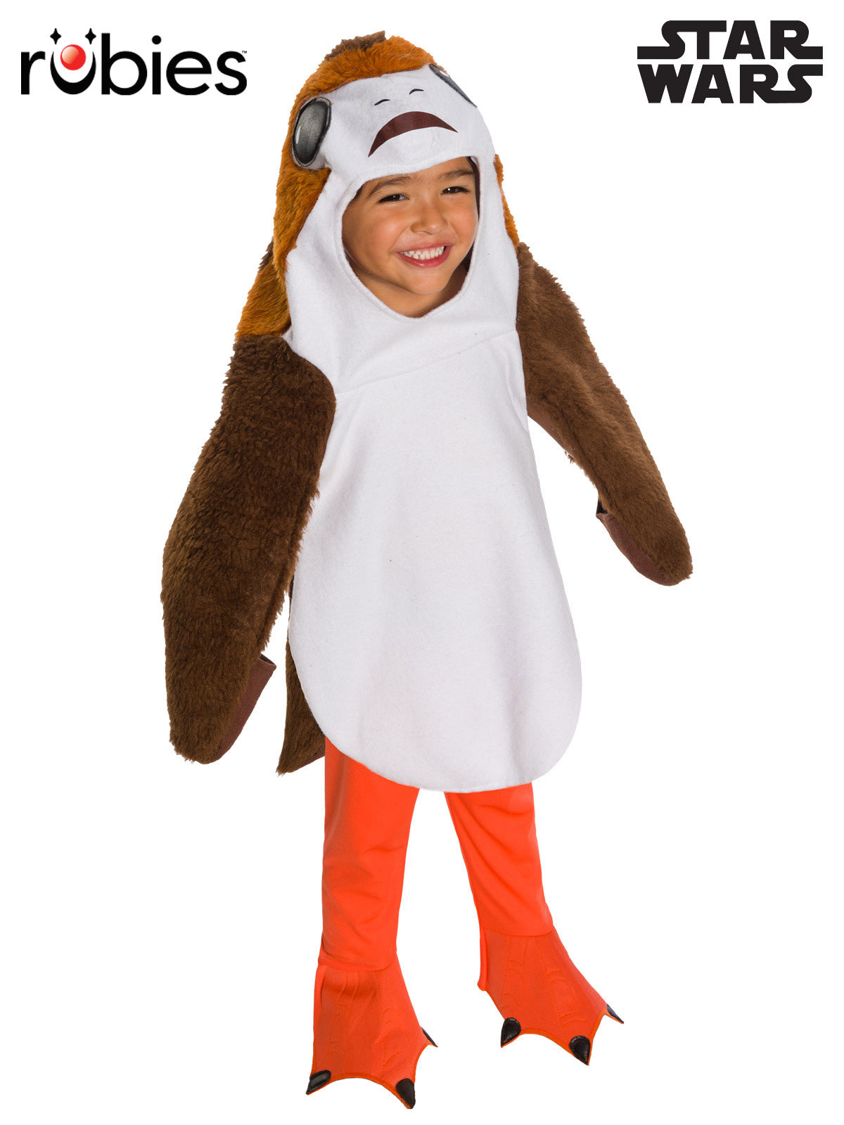Porg Kids Deluxe Costume Tunic with Hood and Foot Covers