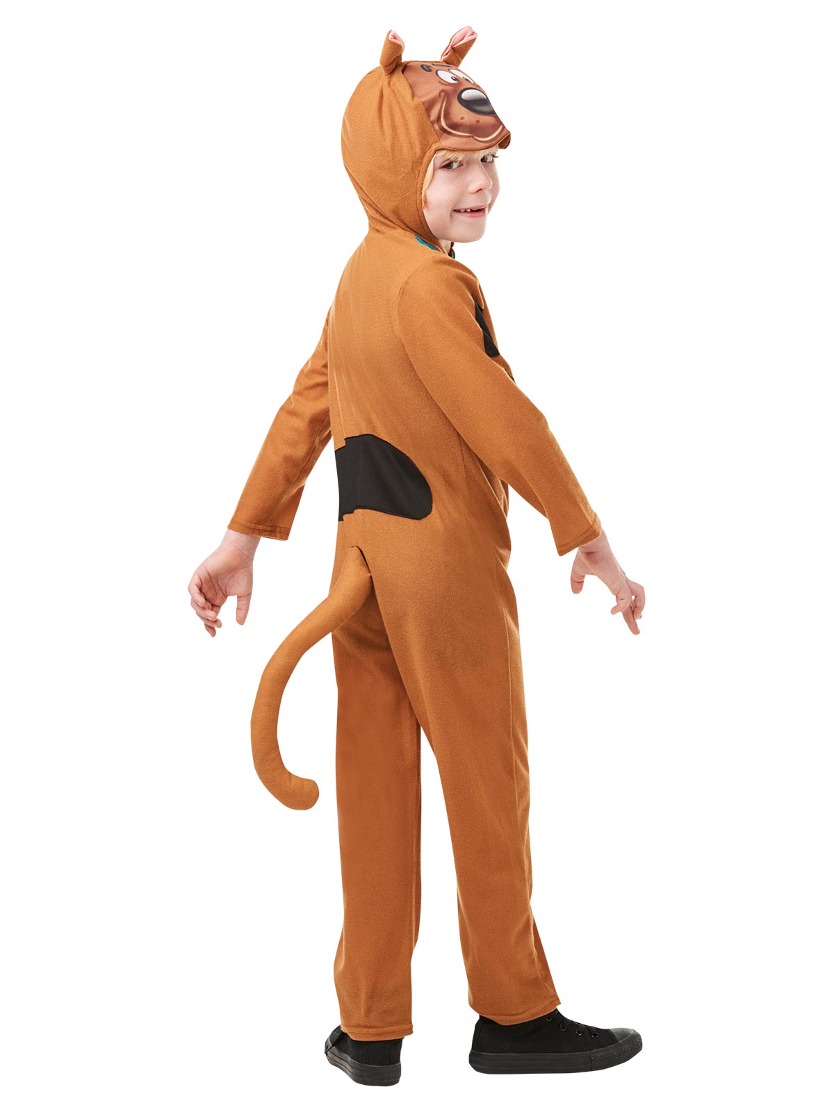 Scooby Doo Costume for Kids Hooded Jumpsuit Tail Collar Tag