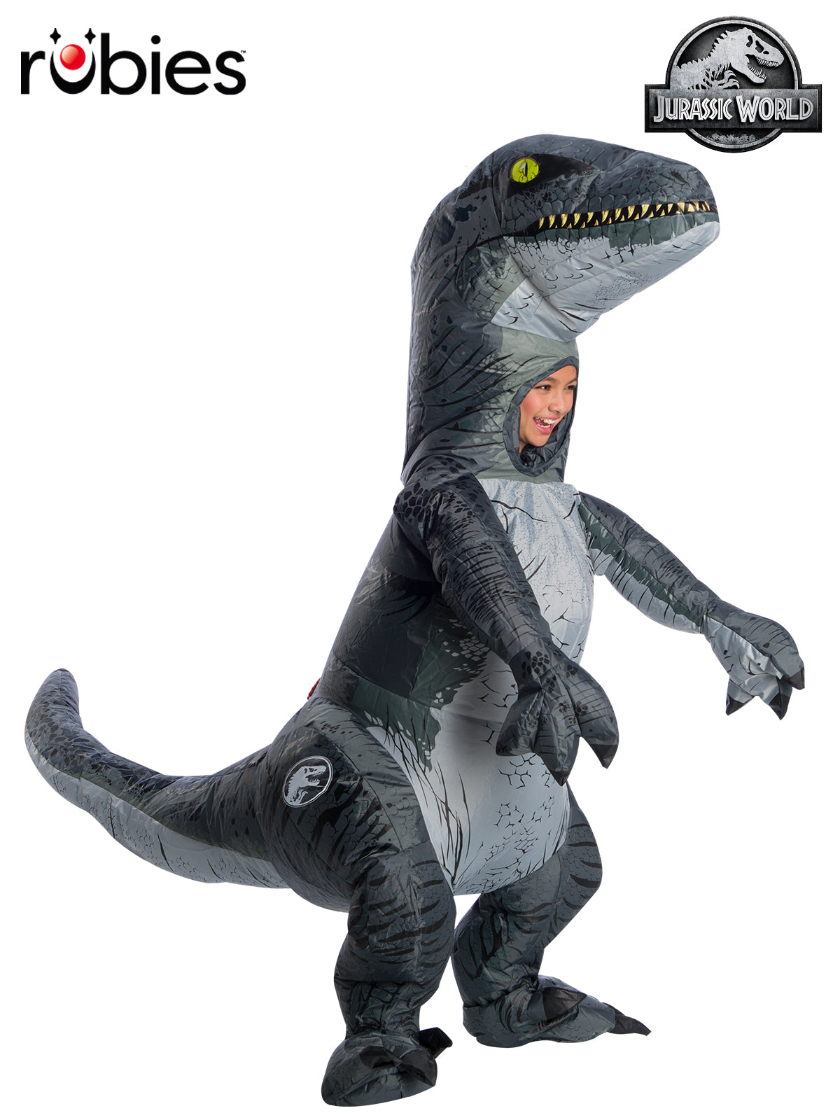 Jurassic World Kids Inflatable Velociraptor Blue Dinosaur Costume