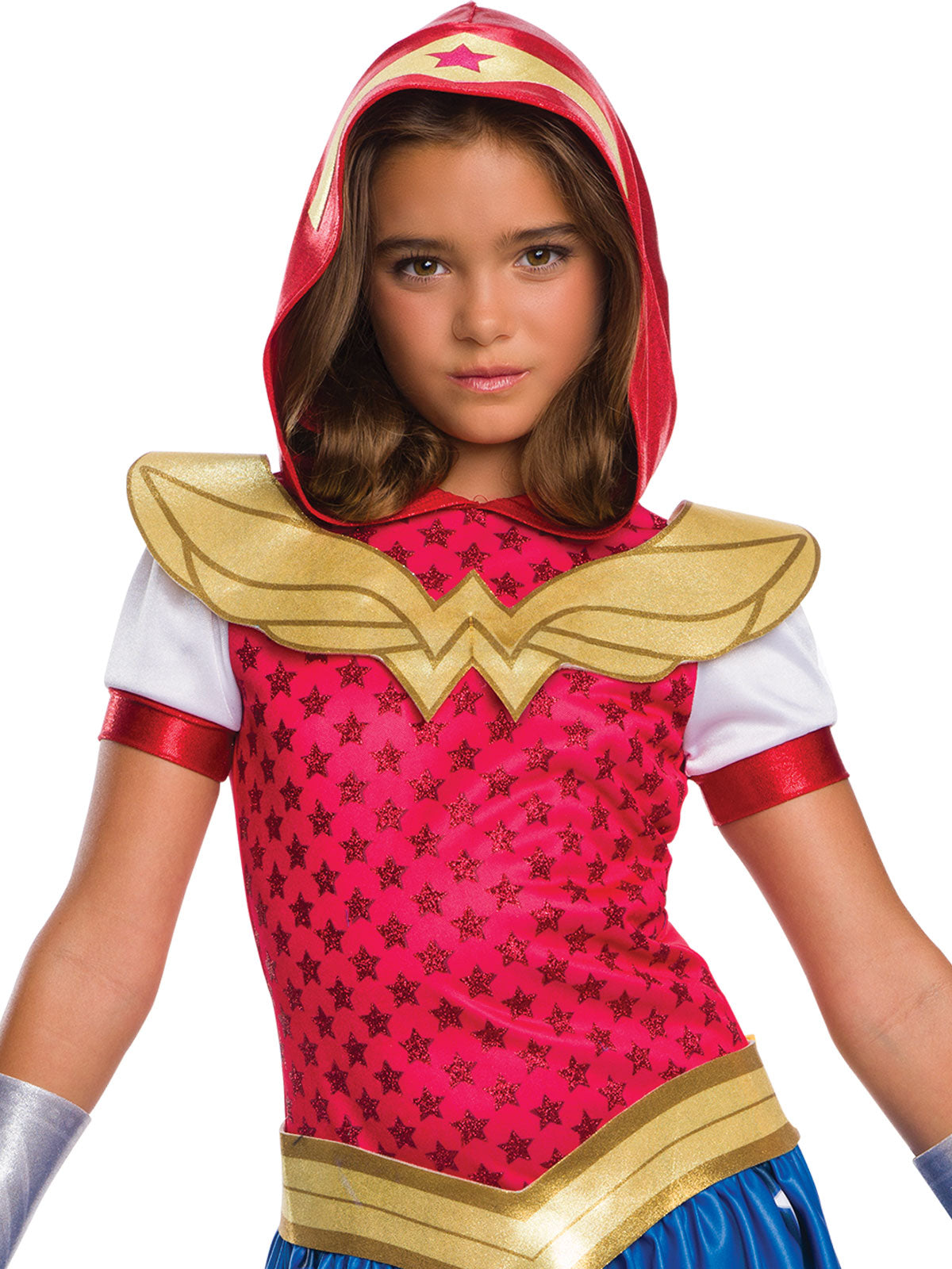 Wonder Woman DC Super Hero Girls Kids Hoodie Costume with Belt