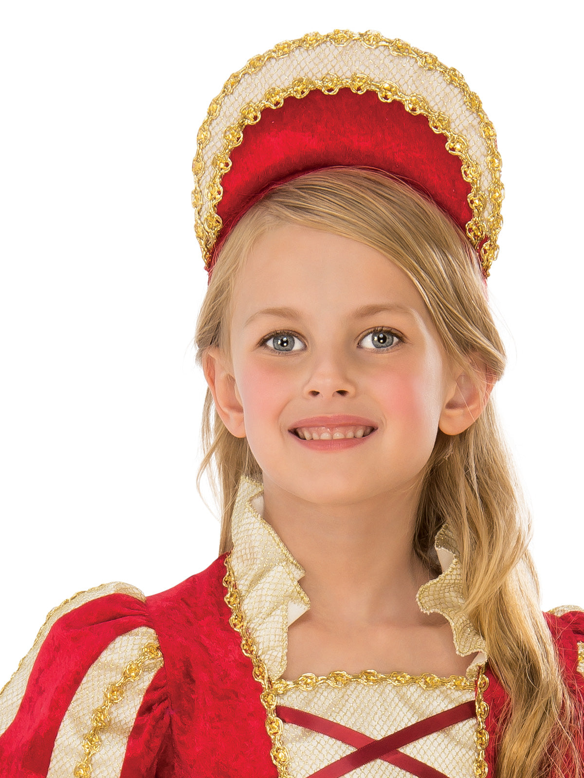 Medieval Princess Child Costume Renaissance Dress with Sleeves and Tiara
