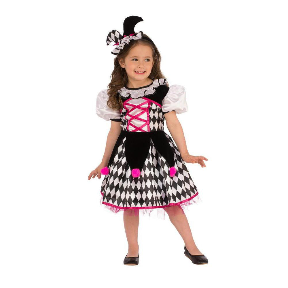 Jester Girl Costume with Headband for Kids