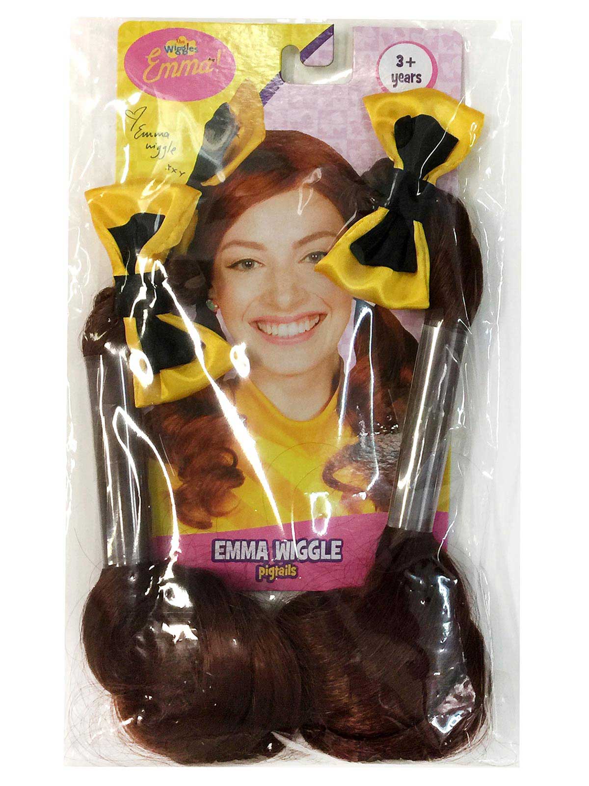 The Wiggles Yellow Wig Pigtails with Bows