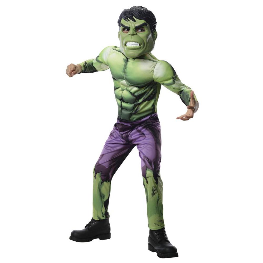 Hulk Muscle Costume for Kids with Jumpsuit and Mask Marvel Avengers