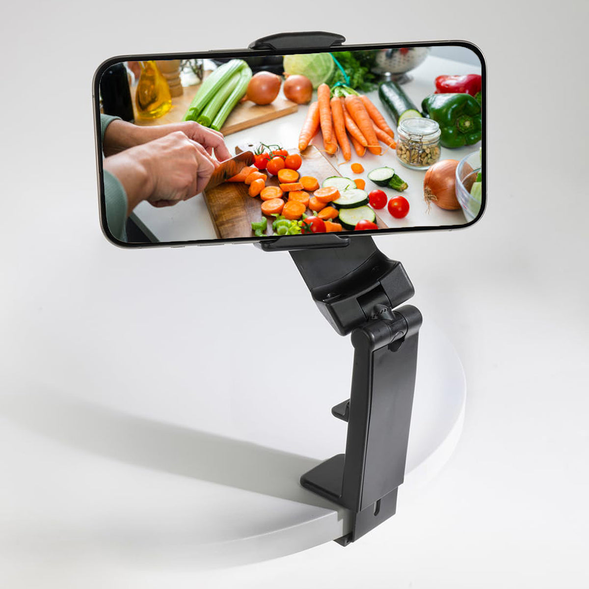 Urbanoki Airplane Phone Holder Mount 360° Rotation Stand for Travel Desk Black