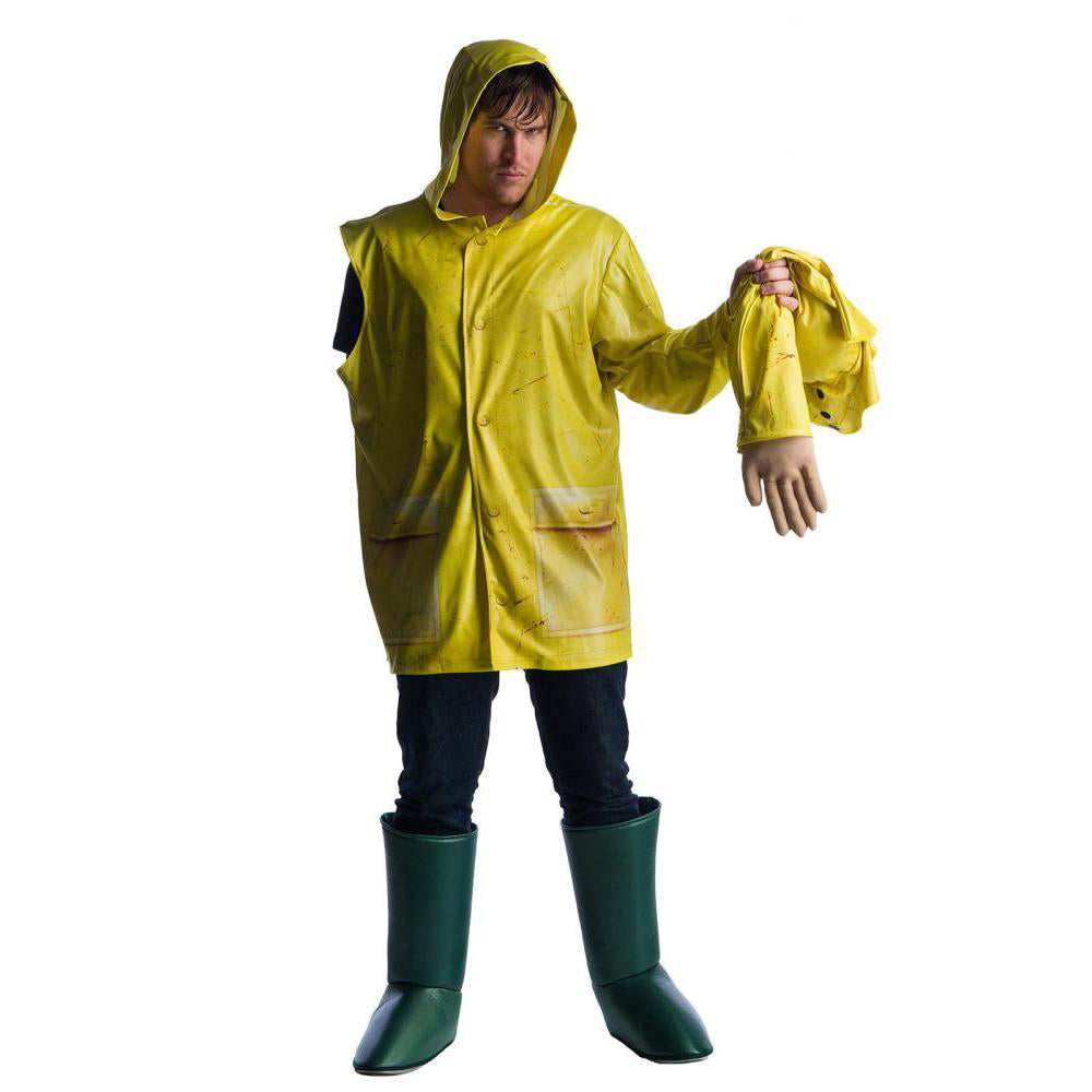 Georgie Denbrough Adult Costume from IT with Yellow Raincoat for Halloween