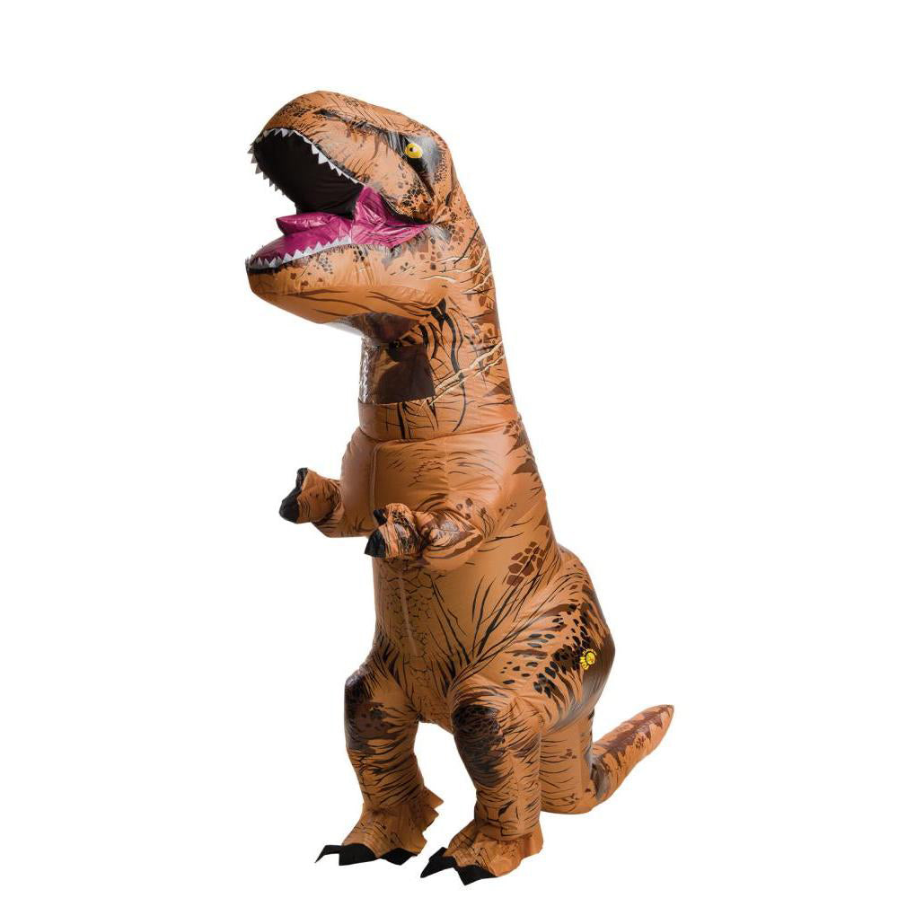 T-Rex Inflatable Costume for Teens Jurassic World Dinosaur Suit with Fan