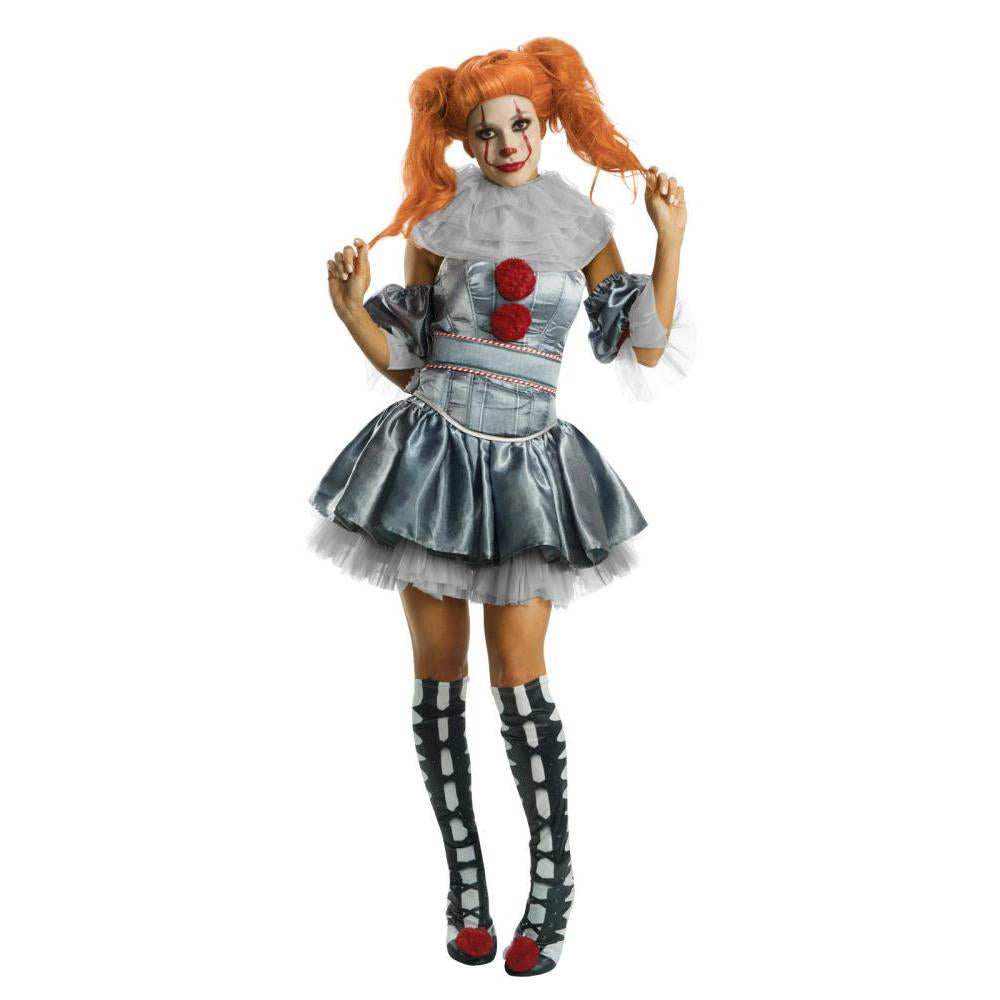 Women’s Pennywise IT Chapter 2 Costume with Skirt and Pom Poms