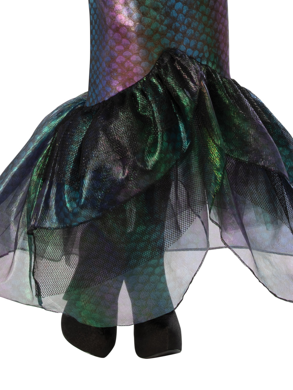 Mermaid Costume for Adults with Ombre Bodice, Fitted Tail Skirt and Gold Sceptre - Multi Colour