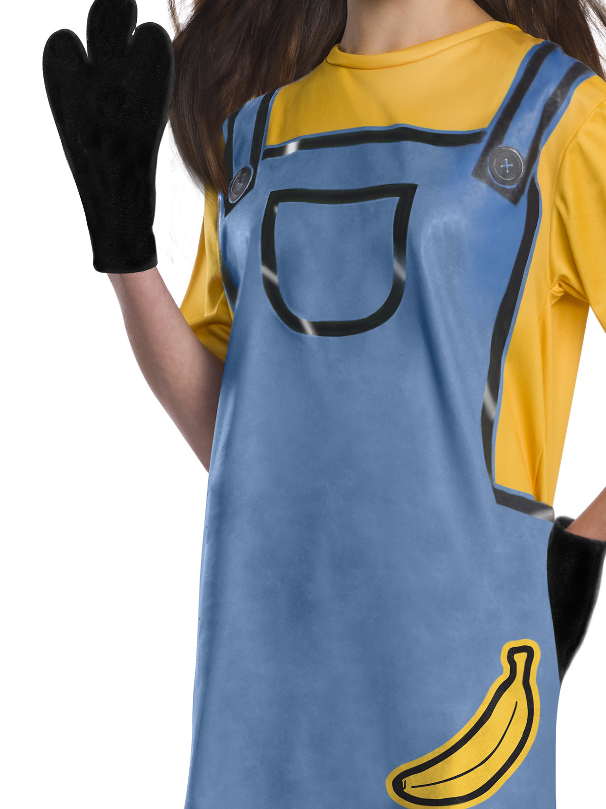 Female Minion Costume Dress with Goggles Gloves and Headpiece