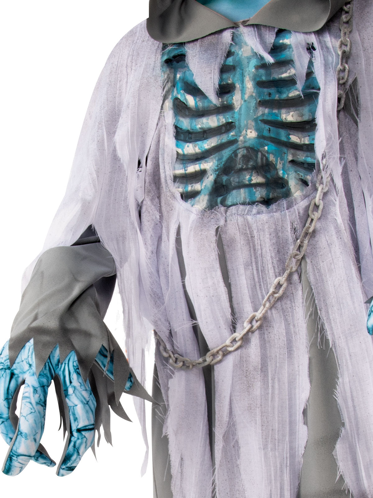 White Demon Hooded Robe Costume, Child