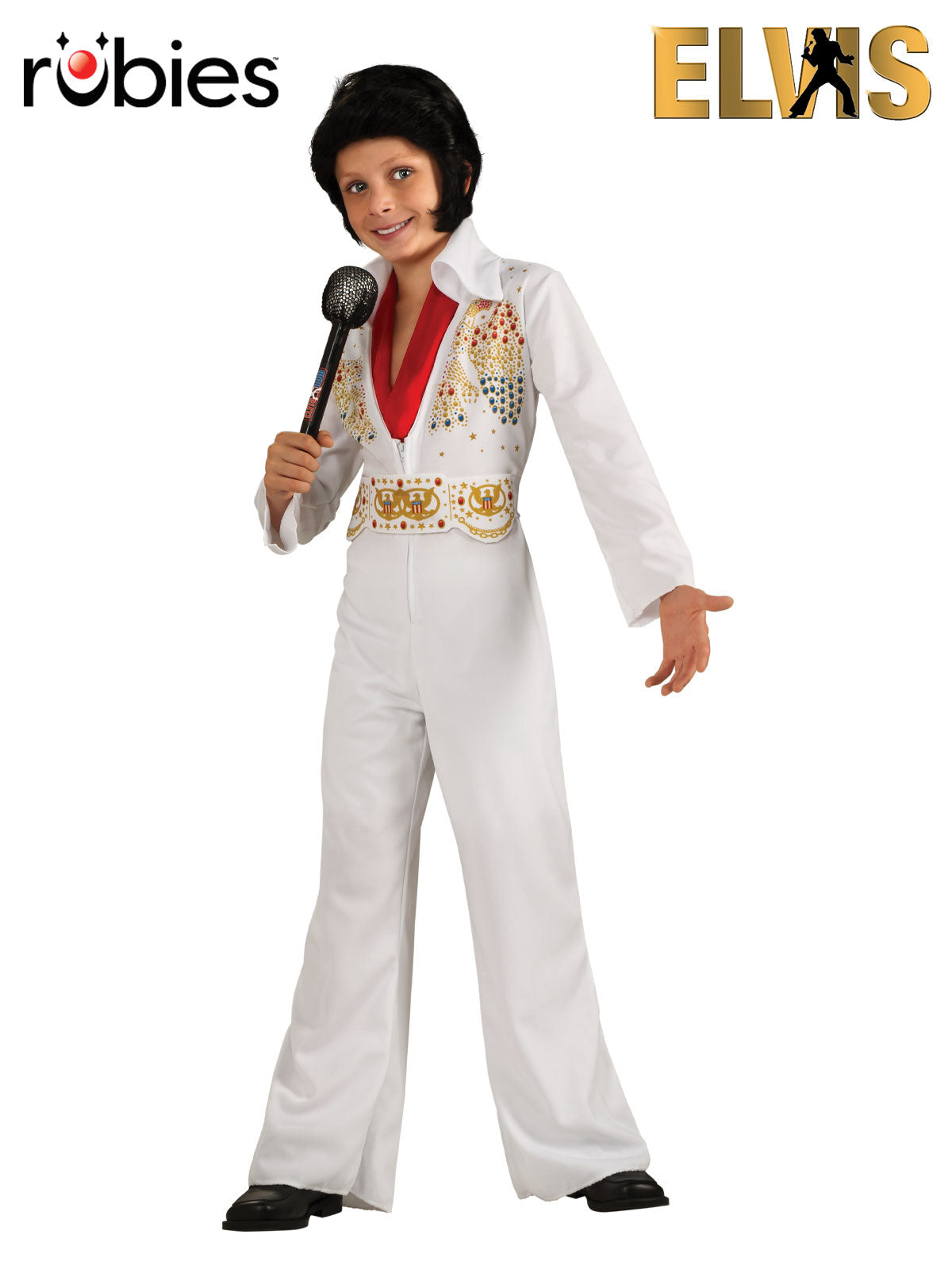 Adult Elvis Presley Costume White Jumpsuit