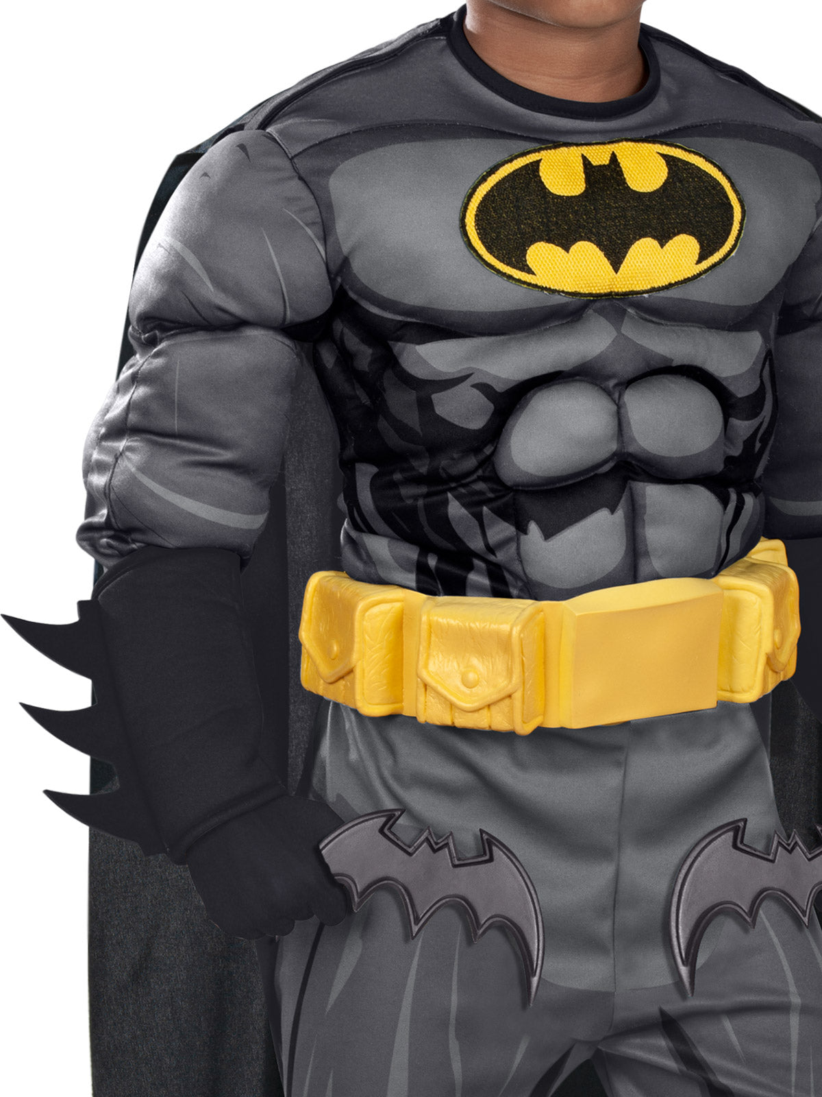 Batman Premium Costume for Kids Official DC Comics with Mask and Accessories Black Colour