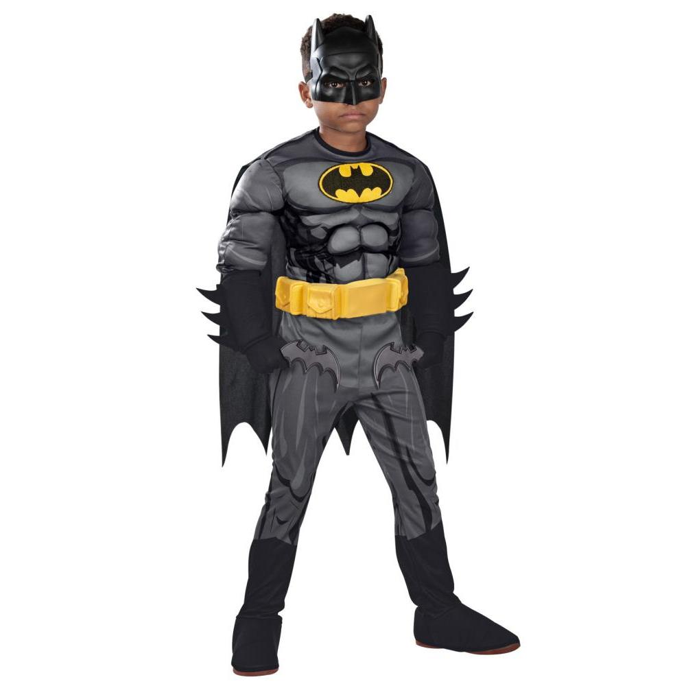 Batman Premium Costume for Kids Official DC Comics with Mask and Accessories Black Colour