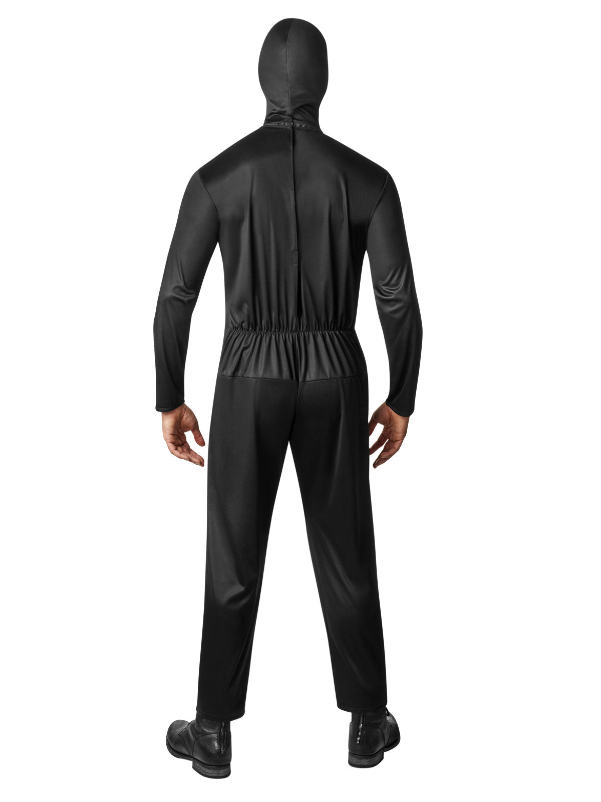 Adult Skeleton Costume Jumpsuit with Skull Hood Scary Halloween Outfit