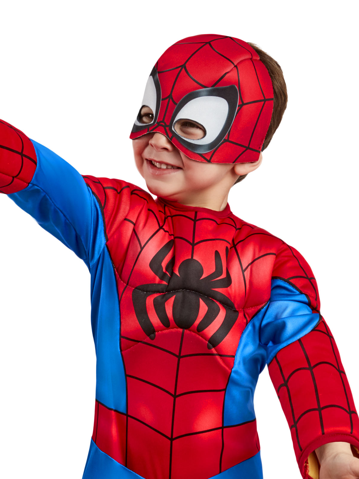Marvel Spidey and His Amazing Friends Spider-Man Deluxe Kids Costume with Mask – Red Blue Colour